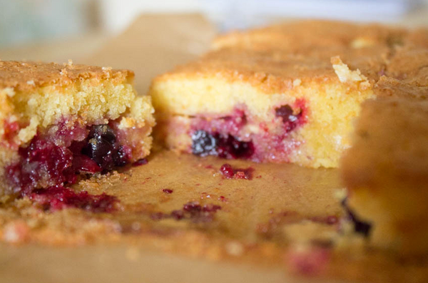 White Chocolate and Black Currant Blondies